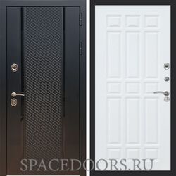 Входная дверь REX 25 Черный кварц ФЛ-33 Силк сноу