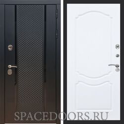 Входная дверь REX 25 Черный кварц ФЛ-130 Силк сноу