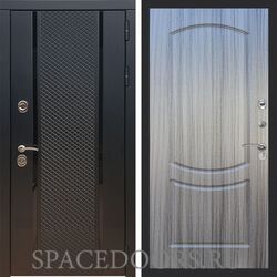 Входная дверь REX 25 Черный кварц ФЛ-123 Сандал серый