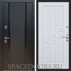 Входная дверь REX 25 Черный кварц ФЛ-31 Белый ясень