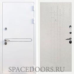 Входная дверь REX 27 Белая шагрень ФЛ-289 Белый ясень