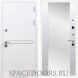 Входная дверь REX 27 Белая шагрень сб-16 белый ясень