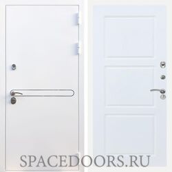 Входная дверь REX 27 Белая шагрень ФЛ-3 силк сноу