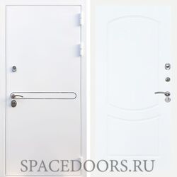 Входная дверь REX 27 Белая шагрень ФЛ-123 Силк сноу