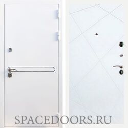 Входная дверь REX 27 Белая Шагрень ФЛ-291 силк сноу