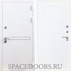 Входная дверь REX 27 Белая шагрень ФЛ-126 Силк сноу