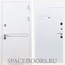 Входная дверь REX 27 Белая шагрень ФЛ-246 силк сноу