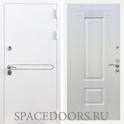Входная дверь REX 27 Белая Шагрень ФЛ-2 Лиственница