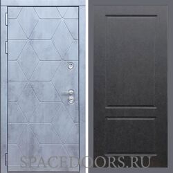 Входная дверь REX 28 Бетон Тёмный ФЛ-117 штукатурка графит