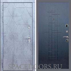 Входная дверь REX 28 Бетон Тёмный ФЛ-289 ясень черный