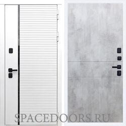 Входная дверь REX 29 Лофт белый ФЛ-290 бетон светлый