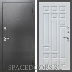 Входная дверь REX 2А Серебро антик ФЛ-32 Белый ясень