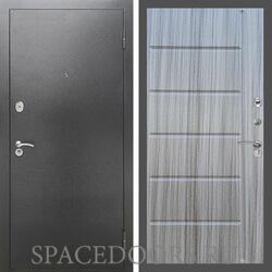 Входная дверь REX 2А Серебро антик ФЛ-102 Сандал серый