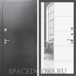Входная дверь REX 2А Серебро антик ЛФЛС-19 Силк сноу