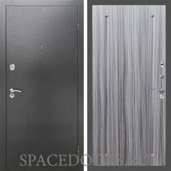 Входная дверь REX 2А Серебро антик ФЛ-68 Сандал серый