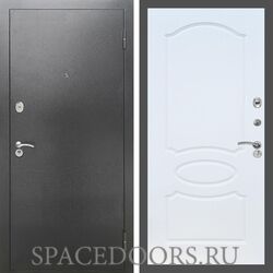 Входная дверь REX 2А Серебро антик ФЛ-128 белый ясень