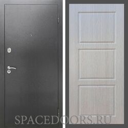 Входная дверь REX 2А Серебро антик ФЛ-3 беленый дуб