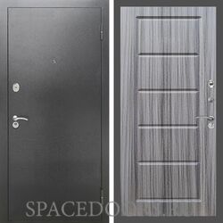 Входная дверь REX 2А Серебро антик ФЛ-39 Сандал серый