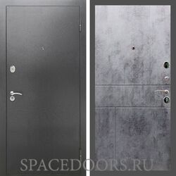 Входная дверь REX 2А Серебро антик ФЛ-290 бетон темный