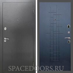 Входная дверь REX 2А Серебро антик ФЛ-289 ясень черный