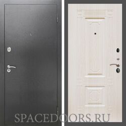 Входная дверь REX 2А Серебро антик ФЛ-2 беленый дуб 16мм