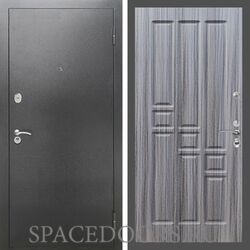 Входная дверь REX 2А Серебро антик ФЛ-31 Сандал серый