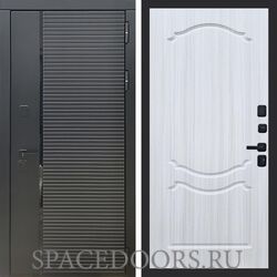 Входная дверь REX 30 Черный кварц ФЛ-130 Сандал светлый