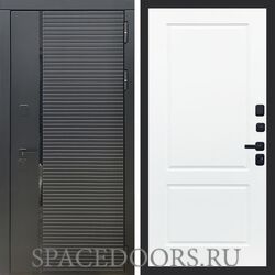 Входная дверь REX 30 Черный кварц ФЛ-117 силк сноу