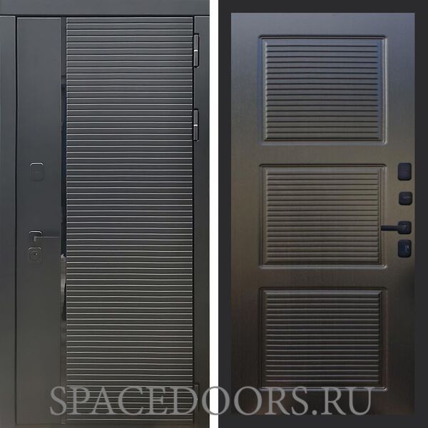 Входная дверь REX 30 Черный кварц ФЛ-1 венге