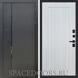 Входная дверь REX 30 Черный кварц ФЛ-119 Сандал светлый