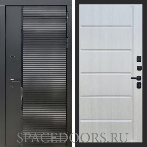 Входная дверь REX 30 Черный кварц ФЛ-102 Лиственница бежевая