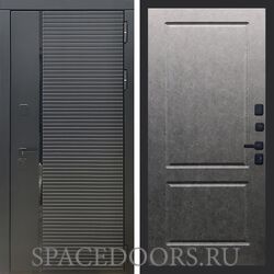 Входная дверь REX 30 Черный кварц ФЛ-117 штукатурка графит