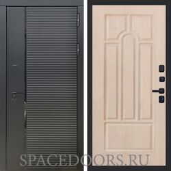 Входная дверь REX 30 Черный кварц ФЛ-58 Беленый дуб