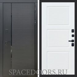 Входная дверь REX 30 Черный кварц ФЛ-1 силк сноу