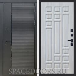 Входная дверь REX 30 Черный кварц ФЛ-32 Сандал светлый