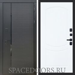 Входная дверь REX 30 Черный кварц ФЛ-123 Силк сноу