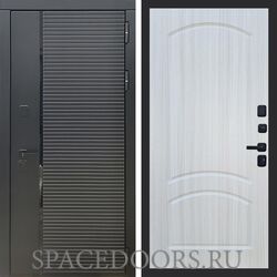 Входная дверь REX 30 Черный кварц ФЛ-126 Сандал светлый