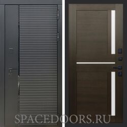 Входная дверь REX 30 Черный кварц сб-18 венге белое стекло