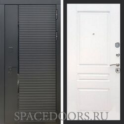 Входная дверь REX 30 Черный кварц ФЛ-243 белый ясень