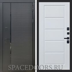 Входная дверь REX 30 Черный кварц ФЛ-39 Белый ясень