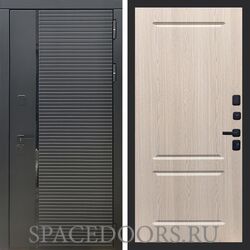Входная дверь REX 30 Черный кварц ФЛ-117 беленый дуб
