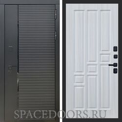 Входная дверь REX 30 Черный кварц ФЛ-31 Сандал светлый