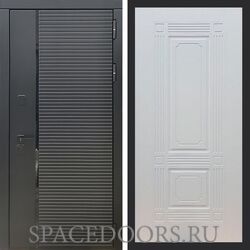 Входная дверь REX 30 Черный кварц ФЛ-2 ясень белый 6 мм