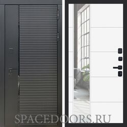 Входная дверь REX 30 Черный кварц ЛФЛС-19 Силк сноу