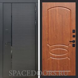 Входная дверь REX 30 Черный кварц ФЛ-128 мореная береза