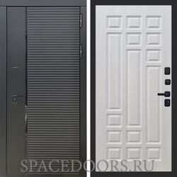 Входная дверь REX 30 Черный кварц ФЛ-32 Лиственница бежевая