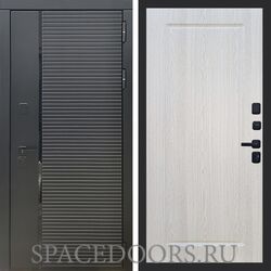Входная дверь REX 30 Черный кварц ФЛ-119 Беленый дуб