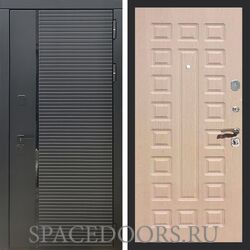 Входная дверь REX 30 Черный кварц ФЛ-183 беленый дуб