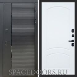 Входная дверь REX 30 Черный кварц ФЛ-126 Белый ясень
