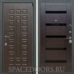 Входная дверь REX 4A Mottura сб-14 венге черное стекло